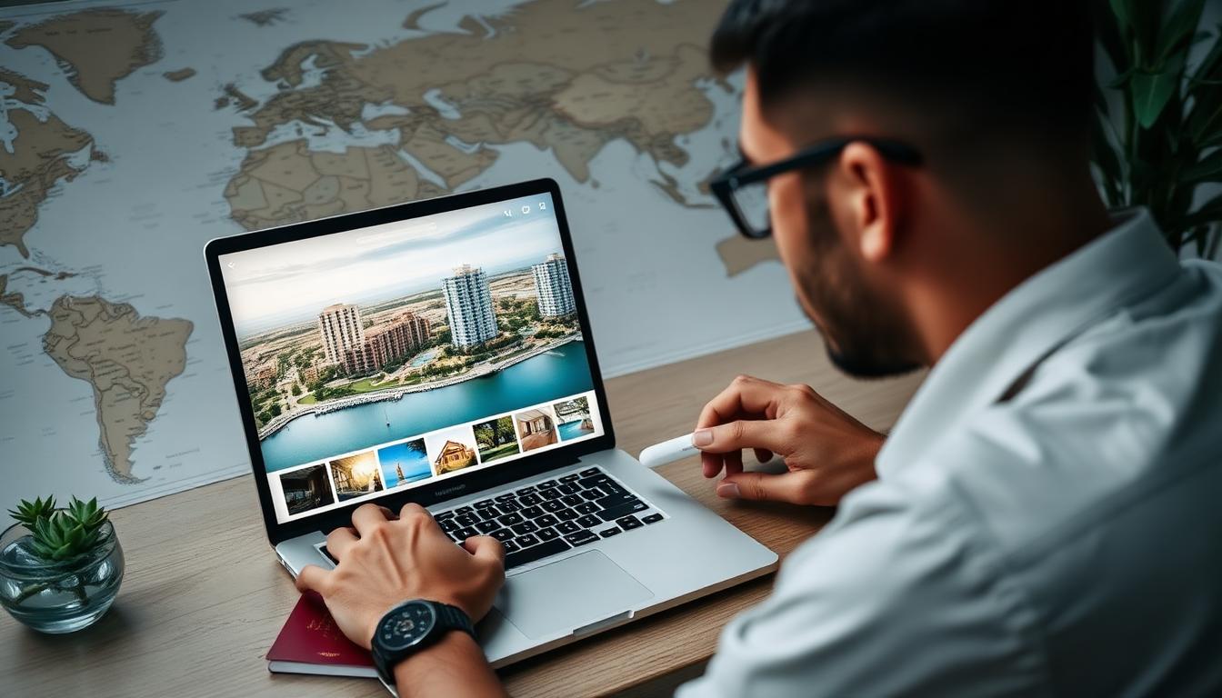 International buyer reviewing Miami properties