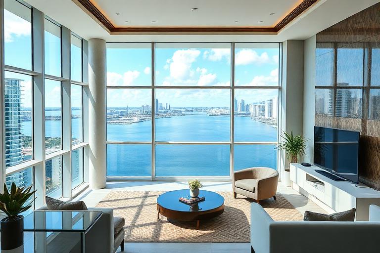 Prepared interior of a Miami residence