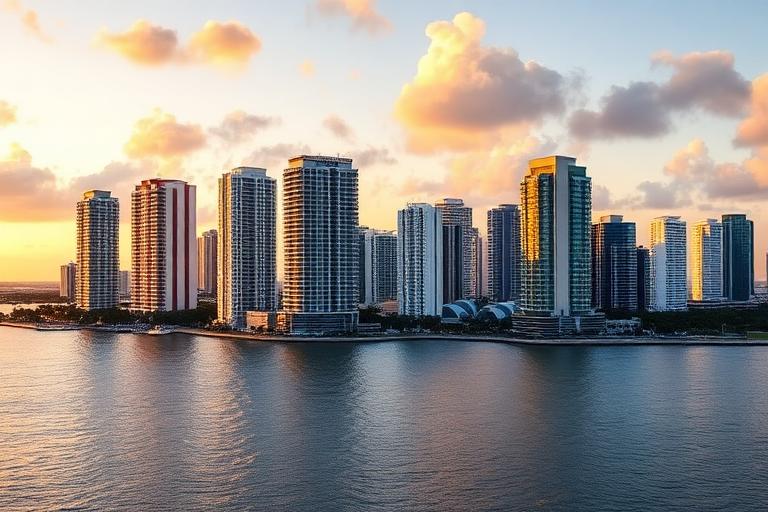 Edgewater bayfront towers in Miami